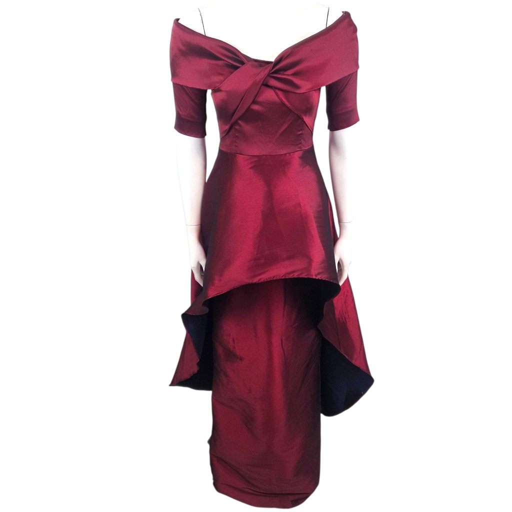 Teri Jon Rickie Freeman Off The Shoulder Gala Dress Gown Black Tie New Womens 2